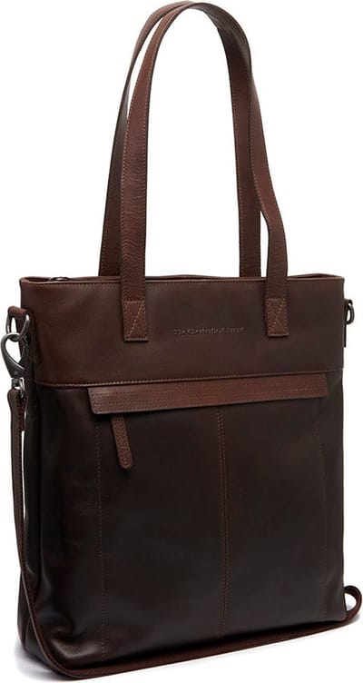 Chesterfield Nunavik Waxed Pull Up Leren Shopper met 15 inch Laptopvak - Bruin