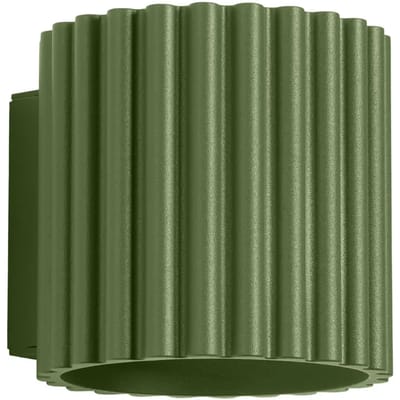 Sollux Lighting Wandlamp Aura - G9 - olijfgroen - aluminium - 10x12x10cm