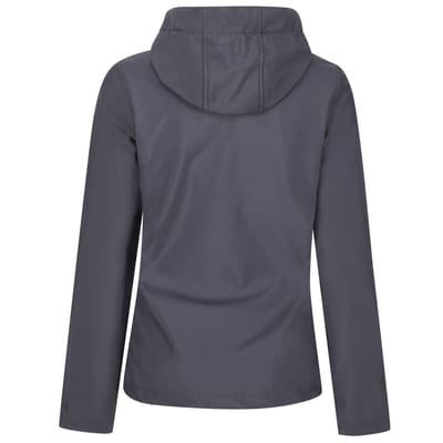 Regatta Dames/Dames Venturer 3 Layer Hooded Soft Shell Jacket (Afdichting Grijs/Zwart)