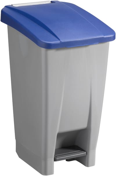 Sunware Afvalcontainer/rolemmer - pedaalemmer Basic - blauw - 60 liter - 49 x 38 x 70 cm - huis/tuin afval scheiden