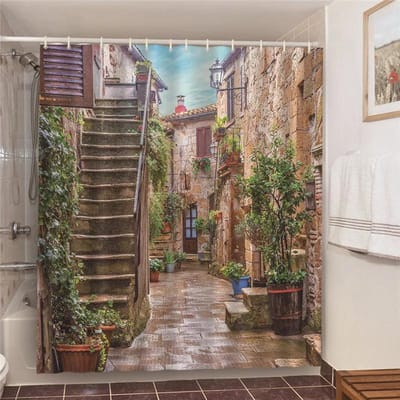 Grappige Baden Rubberen Eendjes Douchegordijnen Kinderen Huis Badkamer Decor Verduisterend Scherm Waterdichte Stof Douchegordijn Cortina W120H180(CM)-1 Pcs
