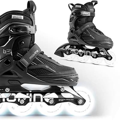 Verstelbare inlineskates voor volwassenen met LED-wielen