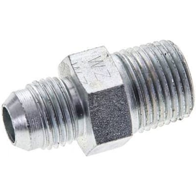 JIC  Dubbele Nippel UNF 9/16''-18 X 3/8'' NPT Staal 210bar [2 Stuks]