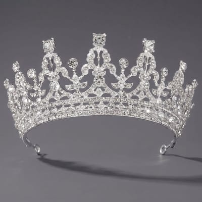 Kroon voor dames-Prinsessenkroon-Diadeem-Kroon-Strass-Elegant en Duurzaam - Geschikt voor Verschillende Gelegenheden-Haarsieraad-Stijl 105