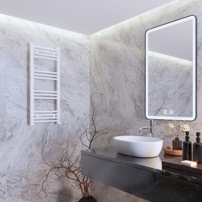 Granitan Badkamerradiator Breno - 40x100cm - Wit - Ladderradiator - Handdoekradiator