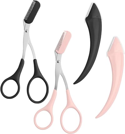 Professionele Oogbrauwvormer met Schaar en Kam, Precisie Trimmer voor Perfecte Oogbrauwen en Scheren