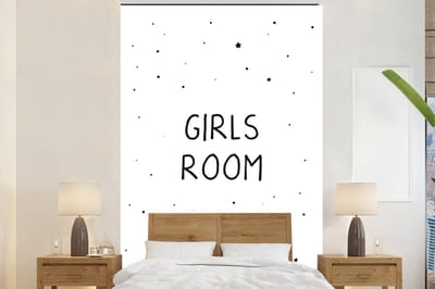 Behang kinderen - Muurdecoratie kinderkamer - Quotes - Girls room - Meisjes - Kind - Spreuken - 200x300 cm - Kinder decoratie - Meiden behang