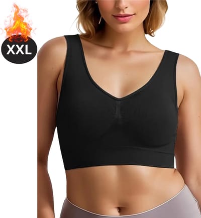 Bovista BH Zonder Beugel - Zonder Bandjes - Push-up Bh's - Comfort Beha - Gemengd - Comfortabel - Zwart - Maat XXL