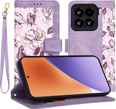 Hoesje geschikt voor Xiaomi 15 - Techsuit FlipCraft Book Wallet Case met koord - Mysterious Purple