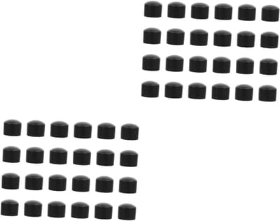 Voetbaltafel Caps - Tafelpoot Beschermers - Verbeterde Speelervaring - Duurzaam Plastic - 2x1.78x3.16 cm - Zwart