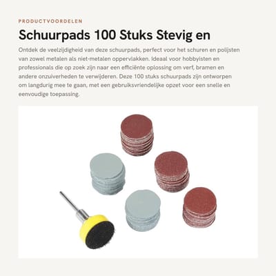 Dailygoods- Schuurpads 100 Stuks - Schuurpapier Set - Schuurpapier 25mm - Schuurpapier Fijn - Schuurpapier Polijsten - Geschikt voor Metaal en Hout