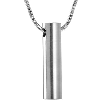 Fako Bijoux® - Ashanger / Assieraad - Cilinder - Edelstaal - 8x33mm - Zilverkleurig