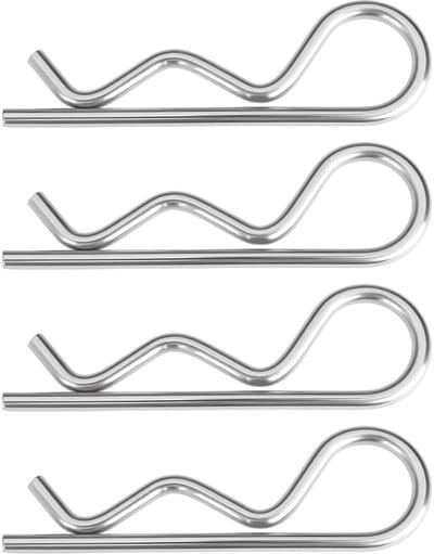 4 Stuks R Clips M3 Behoud Beta Pin 316 Roestvrij Staal Cotter Pin voor Scheepsdekken 3x65mm - Duurzaam, Corrosiebestendig, Installatieaccessoires