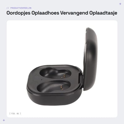 Dailygoods - Oordopjes Oplaadhoes - Vervangend Oplaadtasje - LED-indicator - Type-C Kabel - Snel Opladen - Geschikt voor Buds Live - Compact en Lichtg...