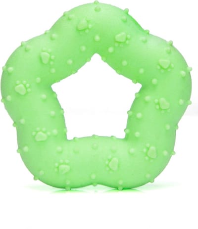 Nobleza Puppyspeelgoed - Puppy bijtspeelgoed - Puppyspeeltje rubber ring - Puppy kauwspeelgoed - Groen