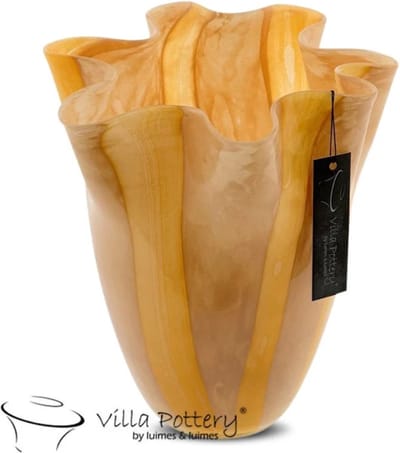Vaas - Villa Pottery - Decoratie - Woondecoratie - Glaswerk - Waterdicht - Lolly Pop 4 Yellow_Pink