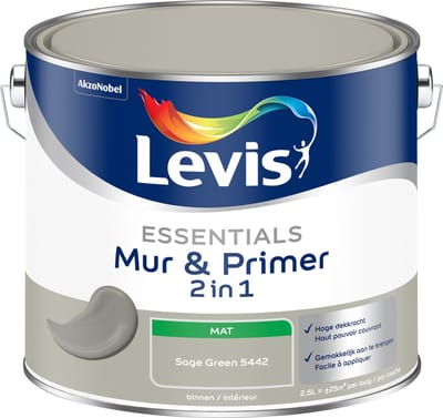 Levis - Essentials Mur & Primer - Sage Green - 2,5 L