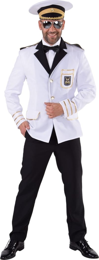 Magic Design Verkleedjas Kapitein Polyester Wit/goud Maat Xs