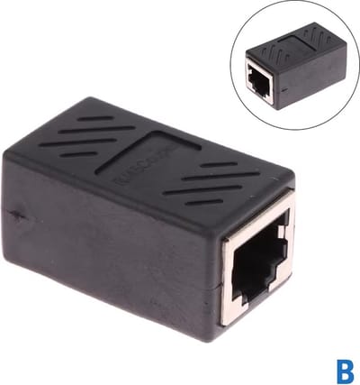 CHPN - Koppelstuk voor internetkabel- Ethernet verlengstuk coupler - Zwart - Geschikt voor 1 kabel- RJ45 naar RJ45 - 1 stuks - Netwerkadapter - Zwart