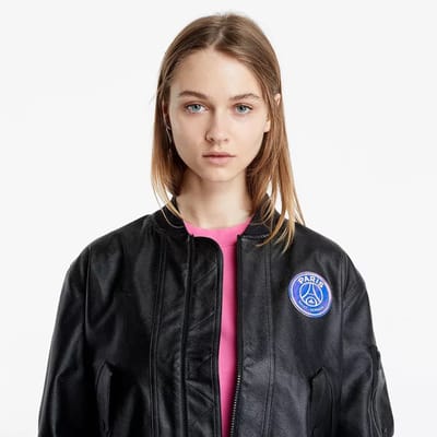 Nike Paris Saint-Germain X Jordan Bomberjack - Jas - Maat XS - Zwart Paars - Paris Saint-Germain - Lifestyle - Dames Jas voor Vrouwen
