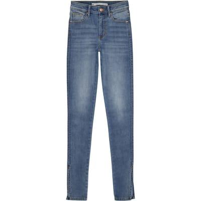 RAIZZED Blossom Split Jeans Mid Blue Stone Maat: W25L32 | Skinny Jeans Outlet | Dames | Blauw