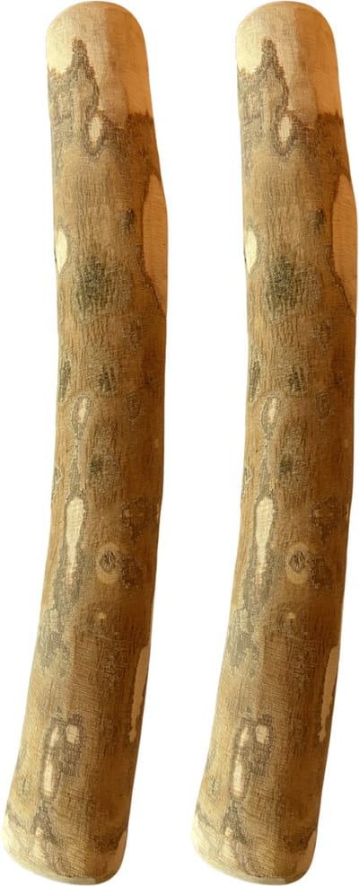 Boris & Lotje - Olijfhout kauwstaaf hond 100% natuurlijk maat XL, 25-32 cm - twee stuks - Olijfboom kauwstok