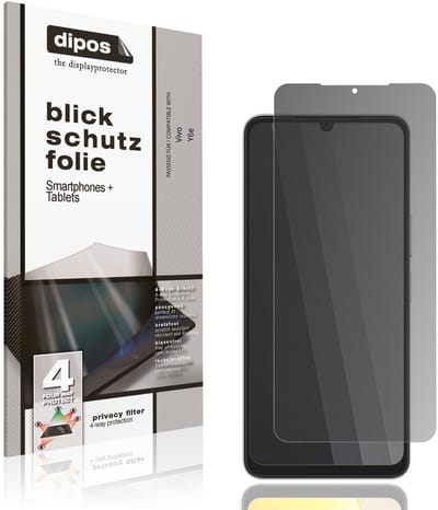 dipos – Matte Privacy Screenprotector geschikt voor Vivo Y6e | Anti-Spy Beschermfolie