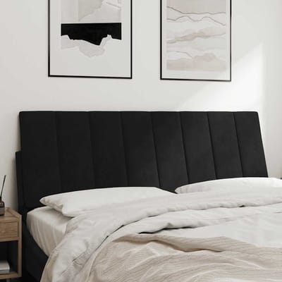 vidaXL - Hoofdbordkussen - "Hanko" - 120 - cm - fluweel - zwart