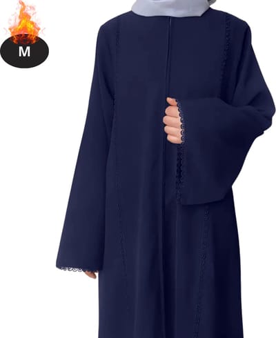 Bovista Islamitische Kleding - Djellaba Dames - Moslim Kleding - Arabisch Dames Kaftan - Alhamdulillah - Marineblauw M