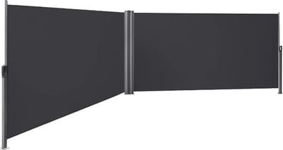 MIRA Home - Zonnescherm - Luifel - Zomer - Aluminium/Polyester - Zwart - 160x200