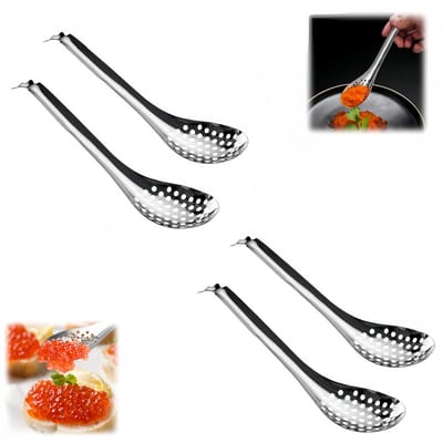 4 stuks - RVS Tafellepels - Kooklepel - Soeplepel - Kaviaarlepel - Metalen kleine schuimspaan - Kleine schuimspaan - Zilver - 17*4,3 cm - Geschikt voor thuis, keuken, restaurant, hotel, bar