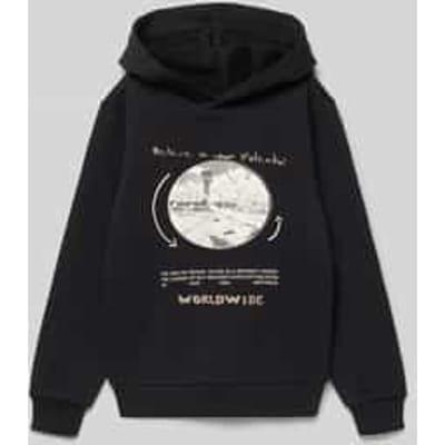 Regular fit hoodie van katoenmix