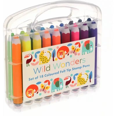 Stempelstift en viltstift Rex London Wild Wonders (x18)