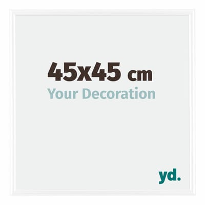 Your Decoration - Fotolijst 45x45 cm - Kunststof - Wit Hoogglans - Bordeaux
