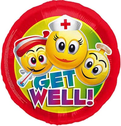 Folat - Folie Emoticon Get Well Emoji's 43 cm