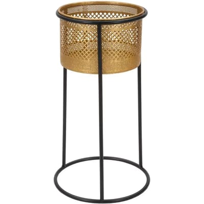 Gevlochten plantenbakhoes op standaard, Ø 25 cm