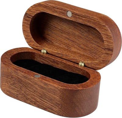 Walnotenhouten Gitaar Plectrum Houder met Magnetische Opening - Stevige Opbergdoos voor Gitaar Plukjes - Ideaal voor Gitaar Plectrum Accessoires - Praktische Gitaarbenodigdhedenbewaring