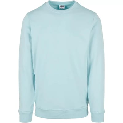 Urban Classics - Basic Terry Crew Sweater/trui - S - Blauw