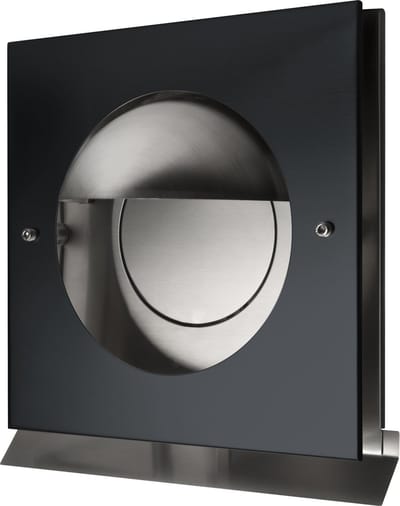 Opbouw uitblaas ventilatierooster Ø 125 mm zwart (RAL7021) met geïsoleerde terugslagklep