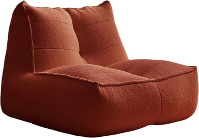Zitzakhoes - Vloerpoef hoes - Comfortabel loungen - Machinewasbare stof - 100x98x70cm - Bruin