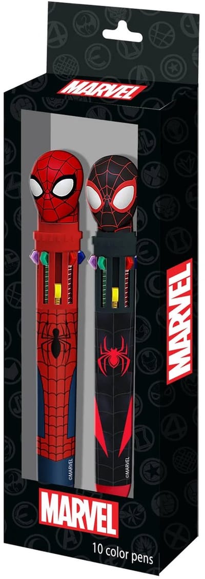 Karactermania - Marvel Spiderman - Schrijfset - 10-Kleuren Gelpen - Set van 2
