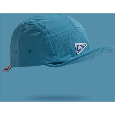Casquette Vintage Unisexe à 5 Panneaux Brodée à Petit Bord - Séchage Rapide Chapeau de Soleil de Sport d'Extérieur, pour Hommes Femmes Quotidien Sport bleu ciel