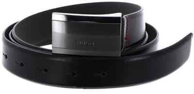 HUGO Leren Riem Gexter-L Sz30 Belt W80 Black Zwart