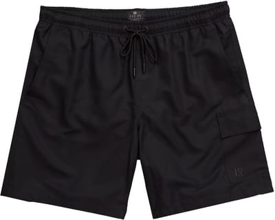 JAY-PI - Heren - Zwemshorts beachwear elastische band cargozak - Zwart - Maat 5XL