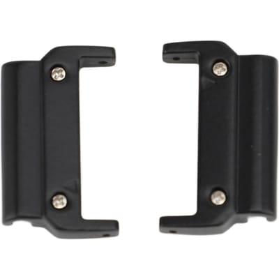 1 paar metalen horlogebandadapters voor snelle montage, vervangbare connector voor vervanging, zwart zwart
