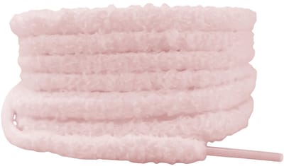 Fluffy veters 10mm Baby Roze - 120cm