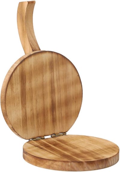 Houten Tortillapers - Deegmaker Flatbread - Tortilla's Maken - Ergonomische Handgreep - 55 inch - Natuurlijk Hout
