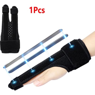 1 Stuk Trigger Finger Spalk Ondersteuning Middelste Wijsvinger Pink Ringvinger Handbrace Behandelen Handbreuken Artritis zwart
