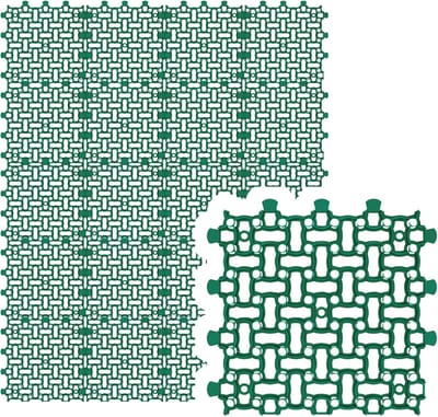 Gazonrooster Platen - Honingraat Matten - Parkeerplaats Verharding - Hoge Draagkracht - 50x50cm 20 Stuks - Groen