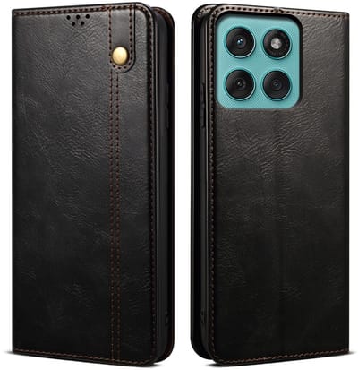 Coverup Hoesje - Geschikt voor Motorola Edge 60 / 60 Fusion Hoesje - Coverup Premium Classic Book Case - Zwart
